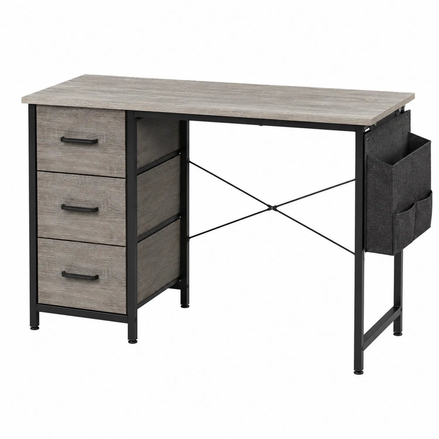 Biurko z szufladami z MDF i metalu 120x40x75 cm