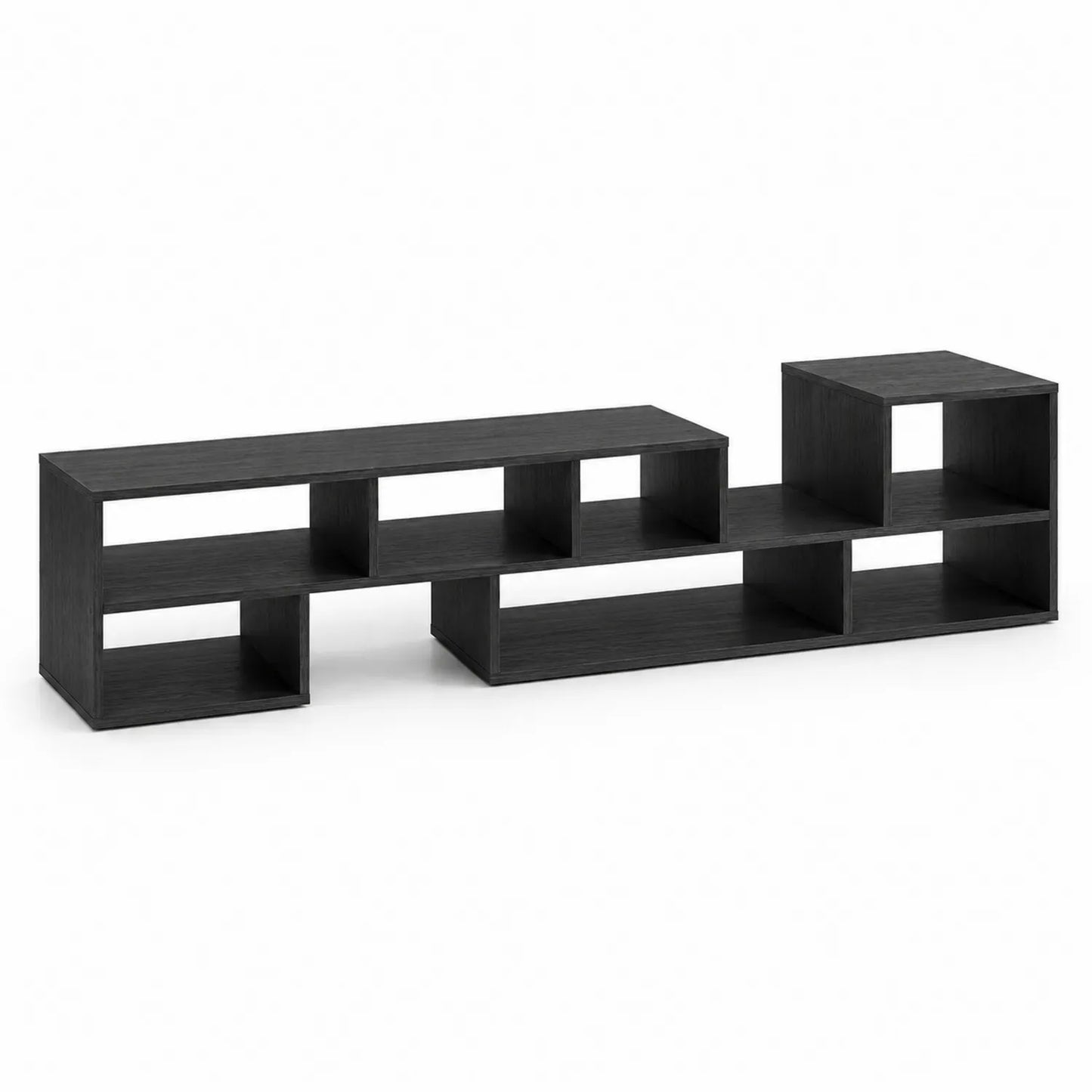 Regał TV z płyty laminowanej Czarny 140cm x 30cm x 50cm