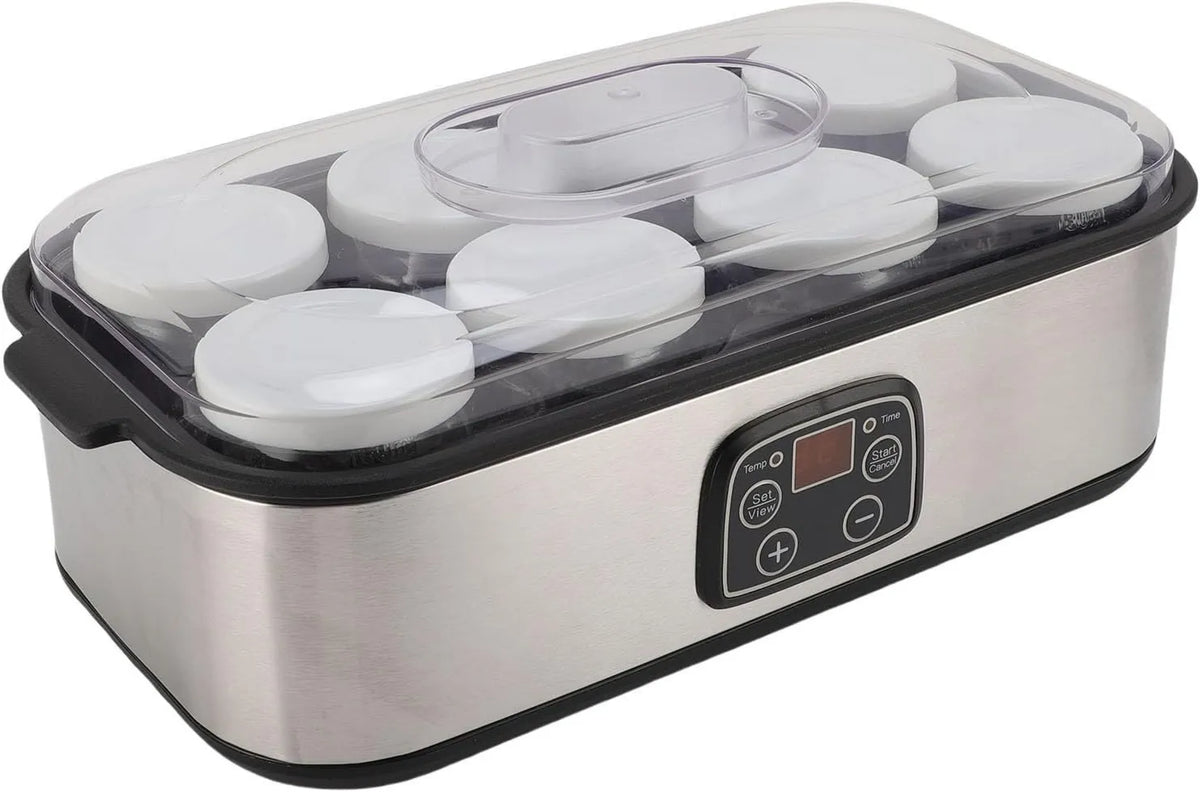 Fafeicy, EU 220 V Yaourt maszyna, Plug, 220 V, 180 ML, LCD ekran, szkło, do Yaourt House