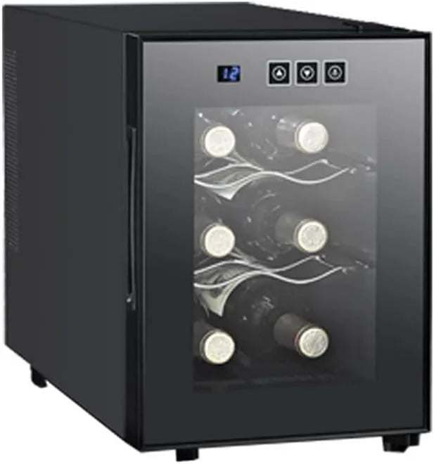 IUBGFTO chłodziarka do napojów, Winiarnia elektryczna, szkło, dotyk, 50 W, Mini lodówka z winem w stałej temperaturze, Chłodnica wina, lodówka z drzwiami