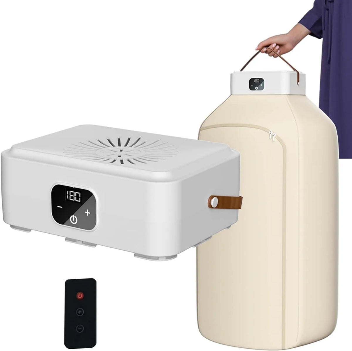 Hooha suszarka z pompą ciepła, Suszarka, 85 kg - Mała suszarka do pomp ciepła 650 W - Stała miękka szczecina - Przenośna suszarka do prania, 85 kg, licznik