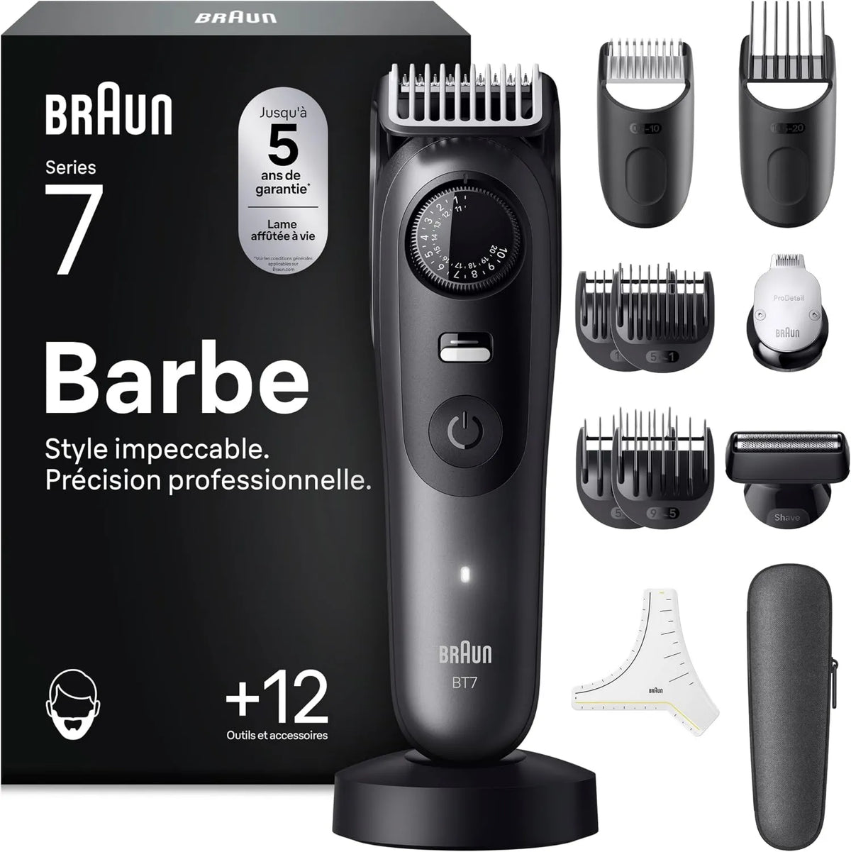 Braun, Series 7 BT7545 Mower Mężczyzna Barbe, Grey