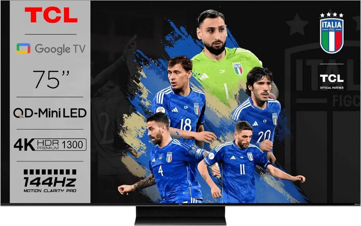 TCL telewizor, Google 75C805 Smart TV, 190 cm, TV, 4K UHD, QLED, TV Mini LED 75C805 190 cm 4K UHD TV Aluminium szczotkowane