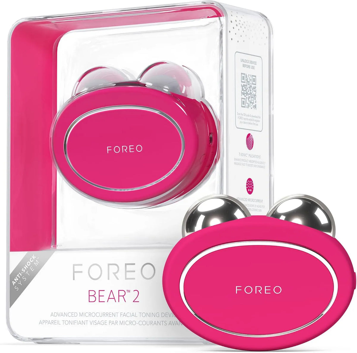 FOREO, Łuk 2 Urządzenie, Łoś, 2 Micro Ampparatus prąd lifting twarzy i zaawansowane tonizowanie