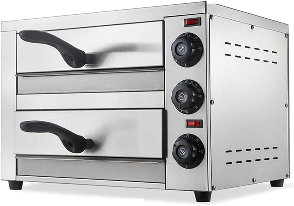 QINPI piec do pizzy, Elektryczny, 16 cali, 50 do 300°C, licznik czasowy, profesjonalny, elektryczny i przekąsek, kryty