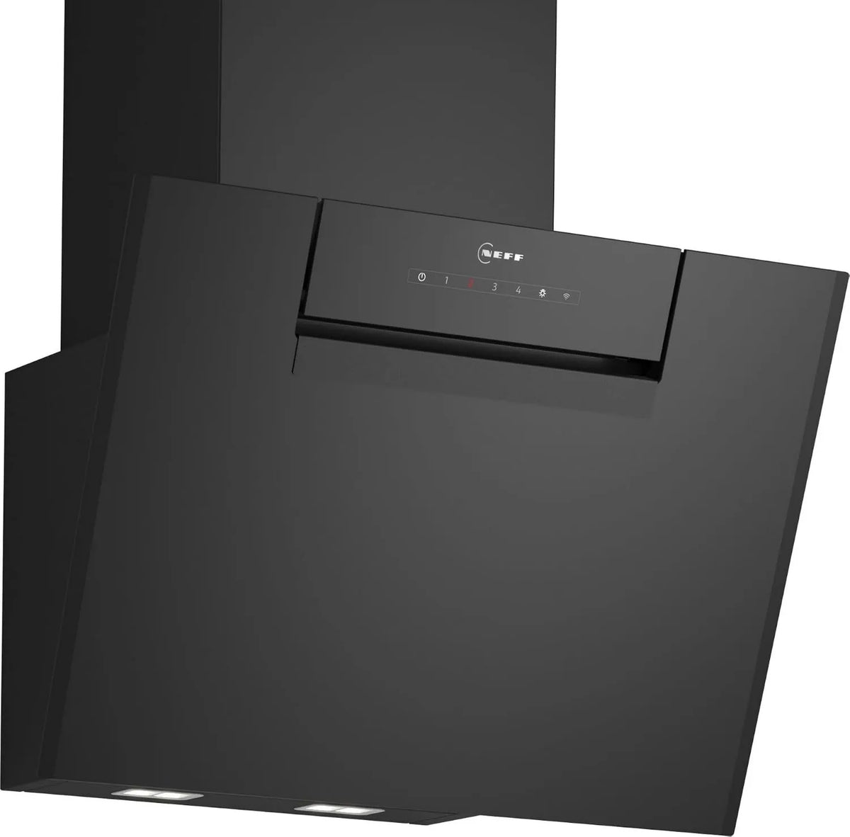 Neff okap kuchenny, D65IFN1S0 N50 Home Connect, szkło przezroczyste z czarnego, szerokość 60 cm, wydajny, cichy napęd, z Niemiec