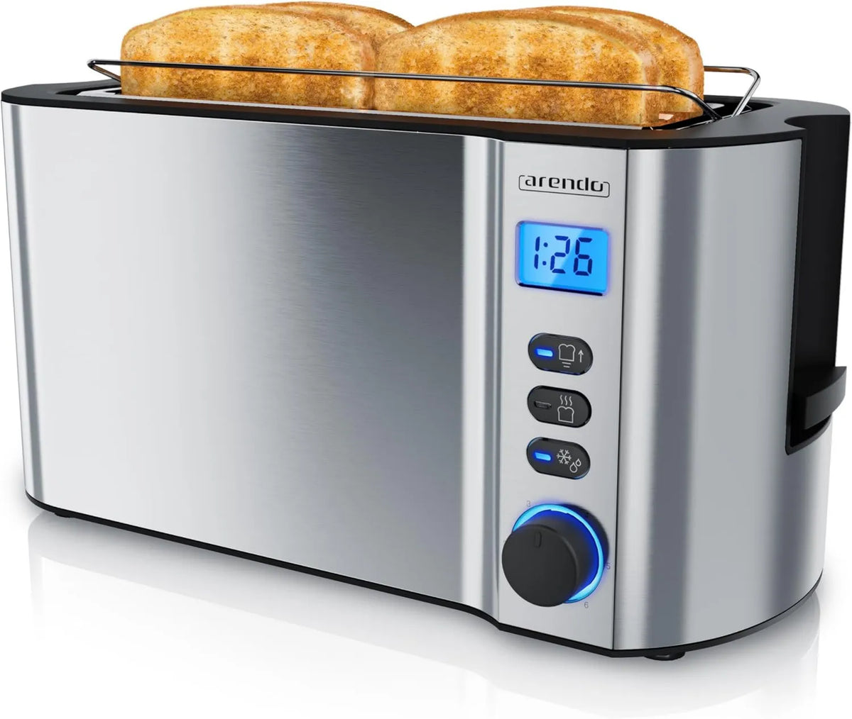 arendo, Toster 3in1- 1500 W, 1500 W, rozmrażanie, szary 3en1-1500 W