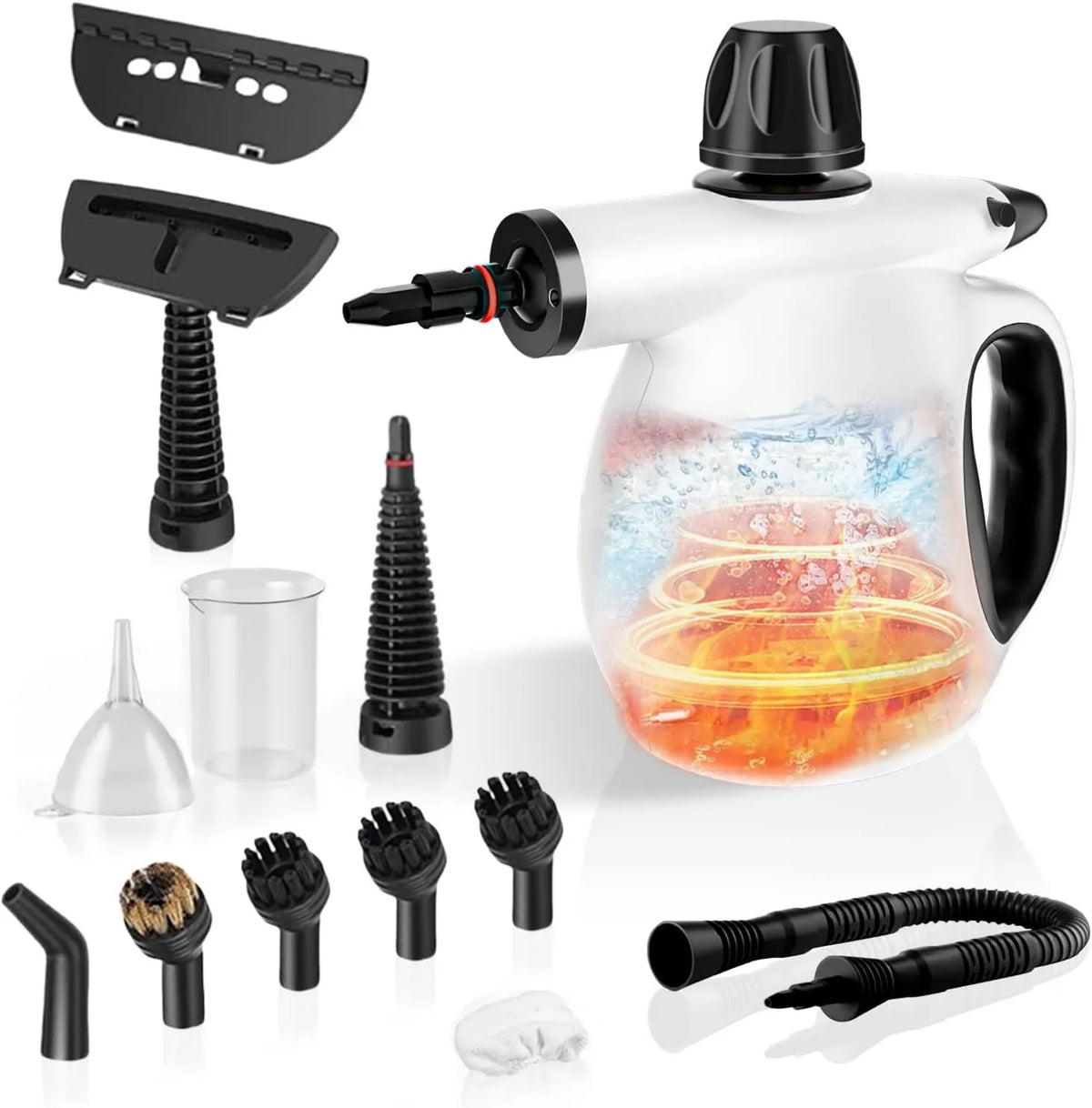 BIRDTOBR, Czyszczenie parowe, 1200 W, duży zbiornik, zużycie podłogi, kuchnia, samochód, okna i sofa, 1200 W para z 12 Akcesoria i zbiornik 350 ML