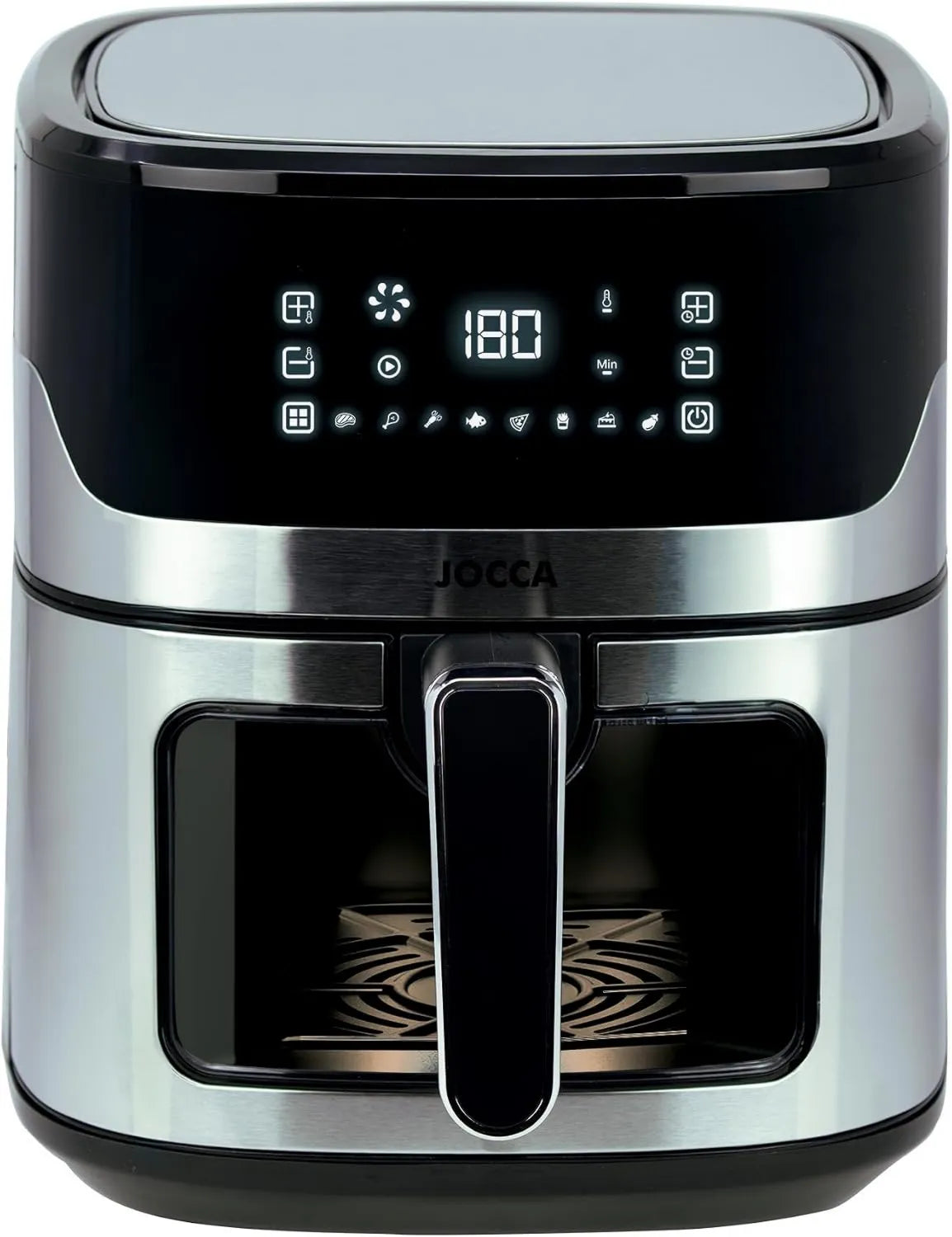 Jocca frytkownica beztłuszczowa, 6, 5 l, 1600 W, ekran dotykowy, czarny, wyświetlacz LED dotyku
