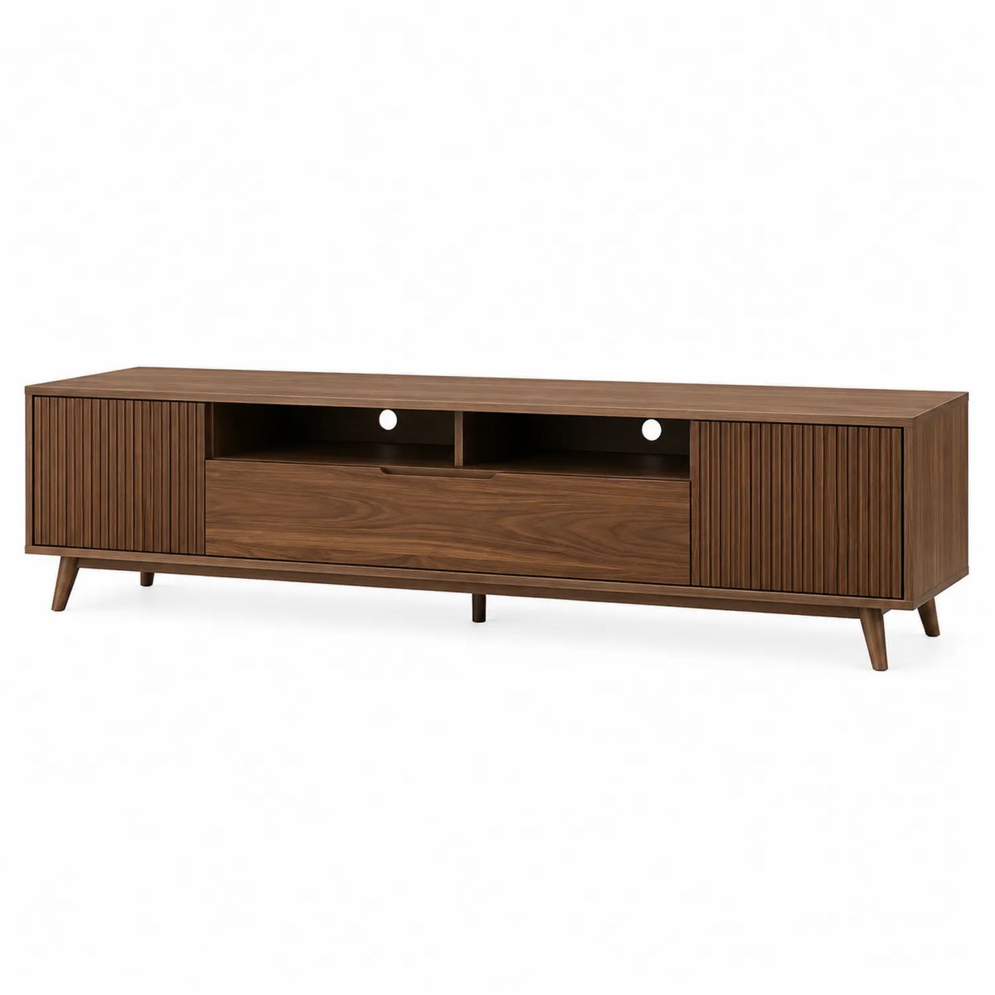 Szafka RTV drewniana z fornirem orzechowym 180x40x50 cm