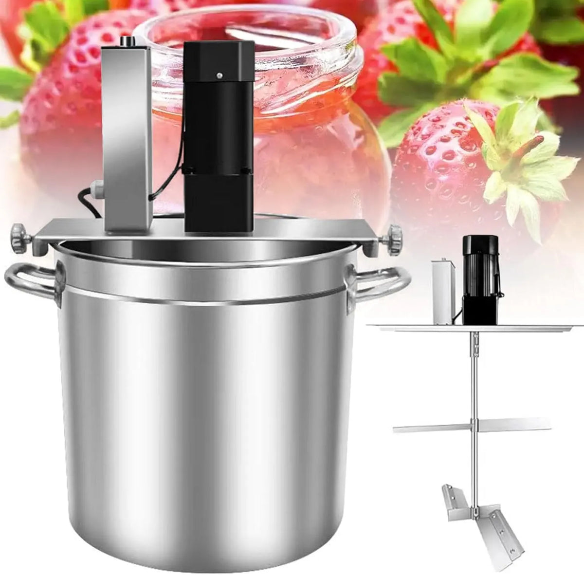 YXZYFPP, Przyprawy 15 l / 25 l / 40 l dla, Regulowana prędkość do przygotowania dżemu, dla profesjonalnego cukiernika, Automatyczne z 4 ostrzami i 15 l/25 l/40 l