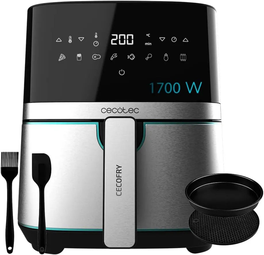 Cecotec frytkownica beztłuszczowa, Akcesoria do aparatury, 5, 5 l, 1600 W, stal nierdzewna