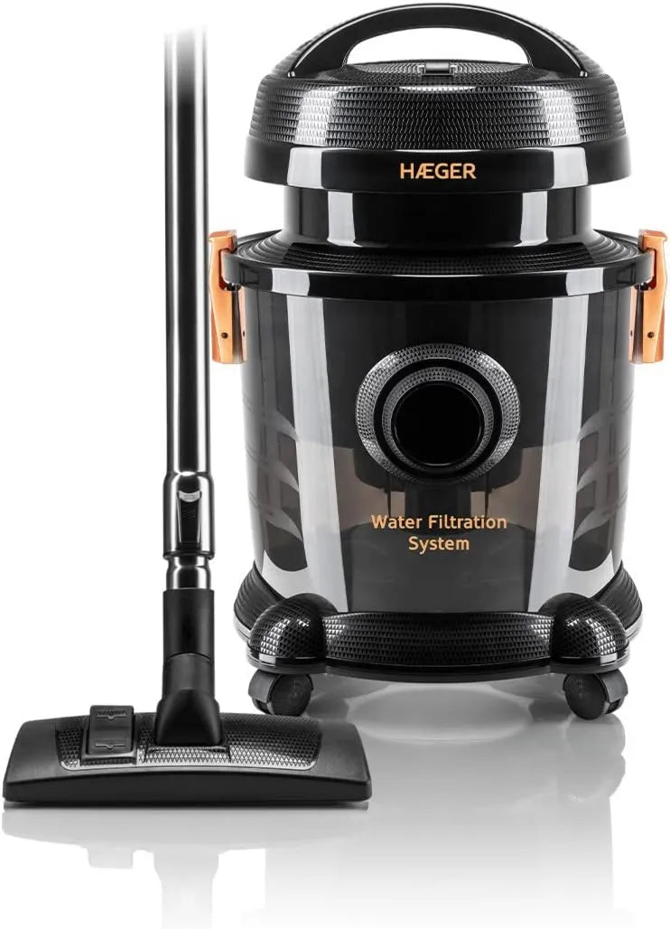 HAEGER odkurzacz tradycyjny, Odkurzacz W 9, 9 l, 1200 W, ssanie aparatury elektrycznej, Bag odkurzacz AQUACLEAN 1200 l