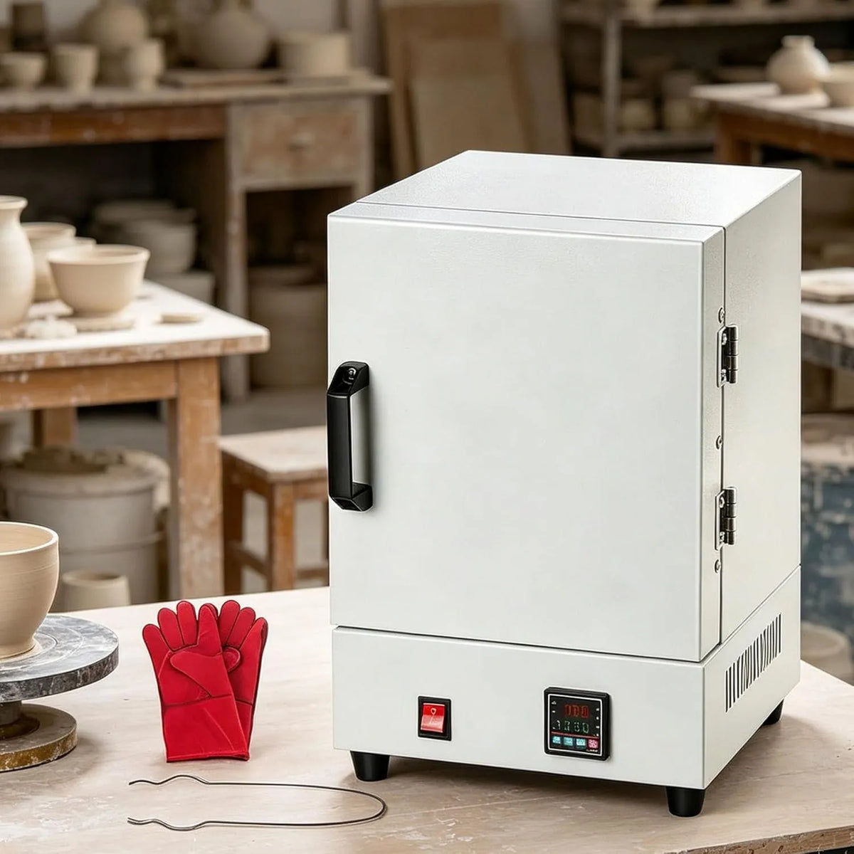 Generic, Piec elektryczny, 2000 W, kompaktowy, mini ceramiczny piekarnik 1150°C, szkło
