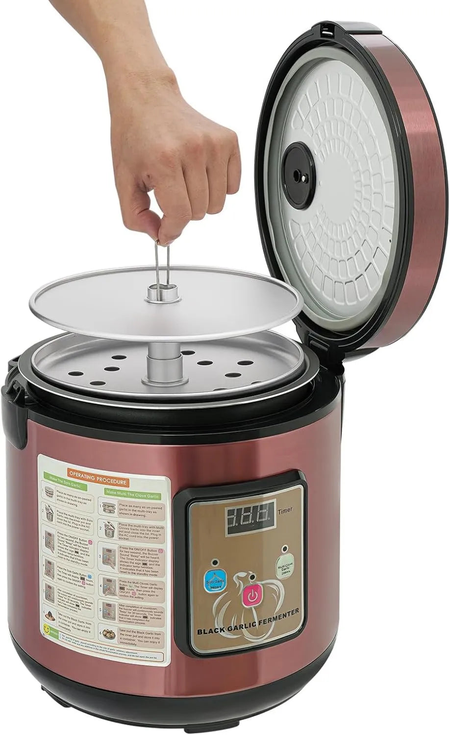 YyanLAK, L / 6 maszyny do fermentacji, 6 l, 50 do 85°C, 5 l, czarne, do produkcji jogurtu i wina ryżowego