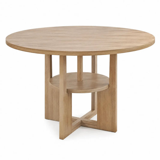 Okrągły stół jadalniany drewniany dębowy 120 cm