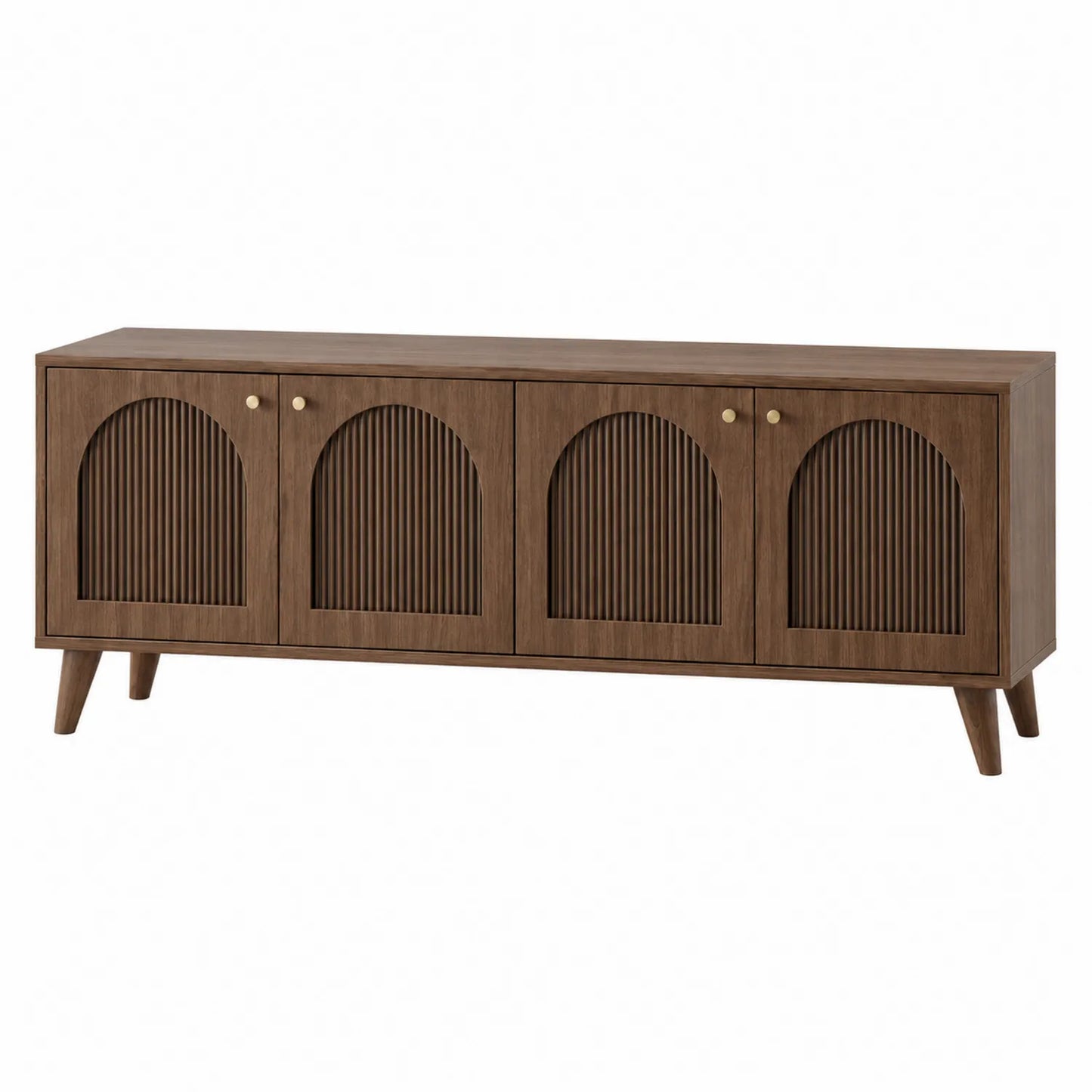 Szafka RTV z drewna orzechowego brązowa 180x40x60 cm