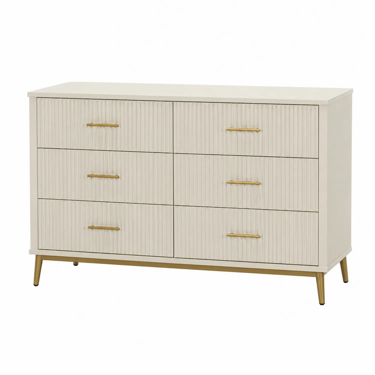Komoda z 6 szufladami MDF Biały 120x40x75 cm