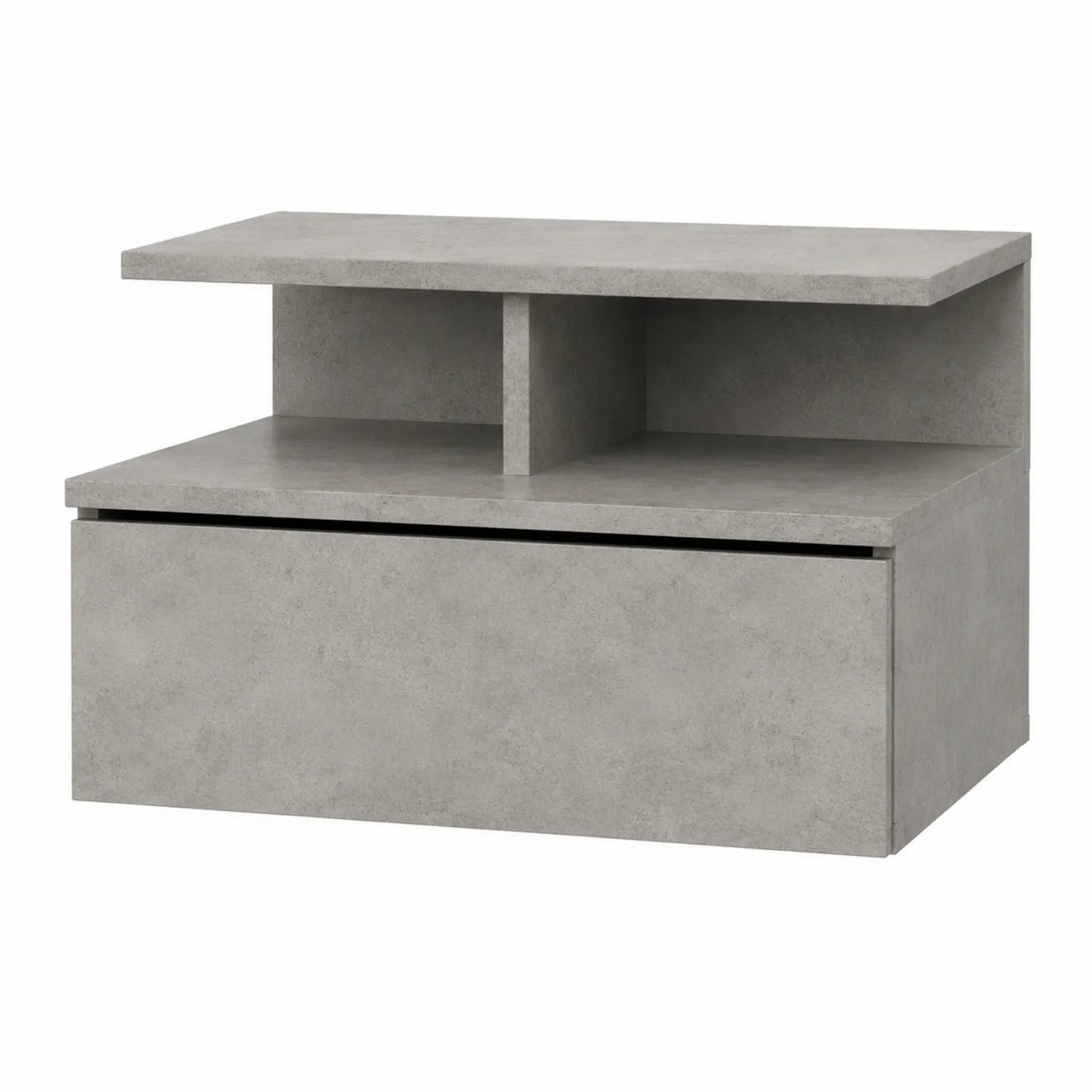 Wisząca szafka nocna z MDF szara 40x30x25 cm
