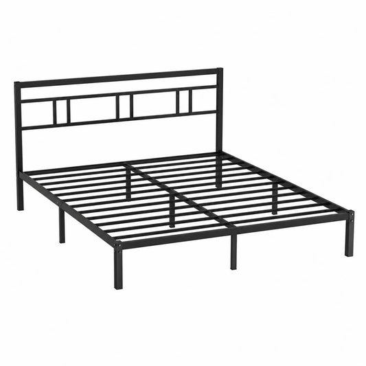 Łóżko metalowe czarne 200x160 cm