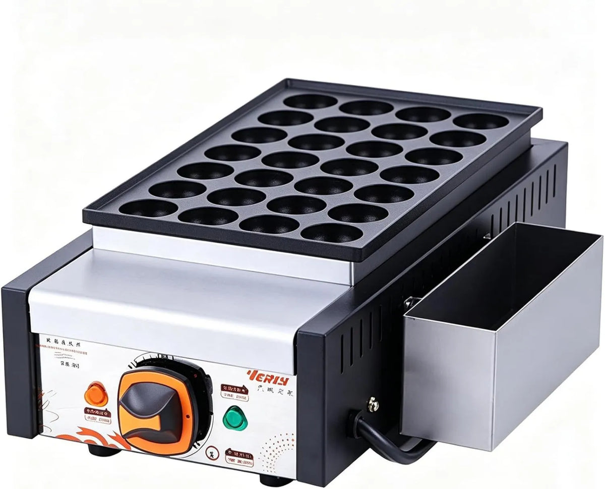 Generic, płyta grzewcza, 1650 W, 50 do 300°C, 2 strefy temperaturowe, Przyrząd elektryczny w Takoyaki 28 ubytków, Ø 40 mm