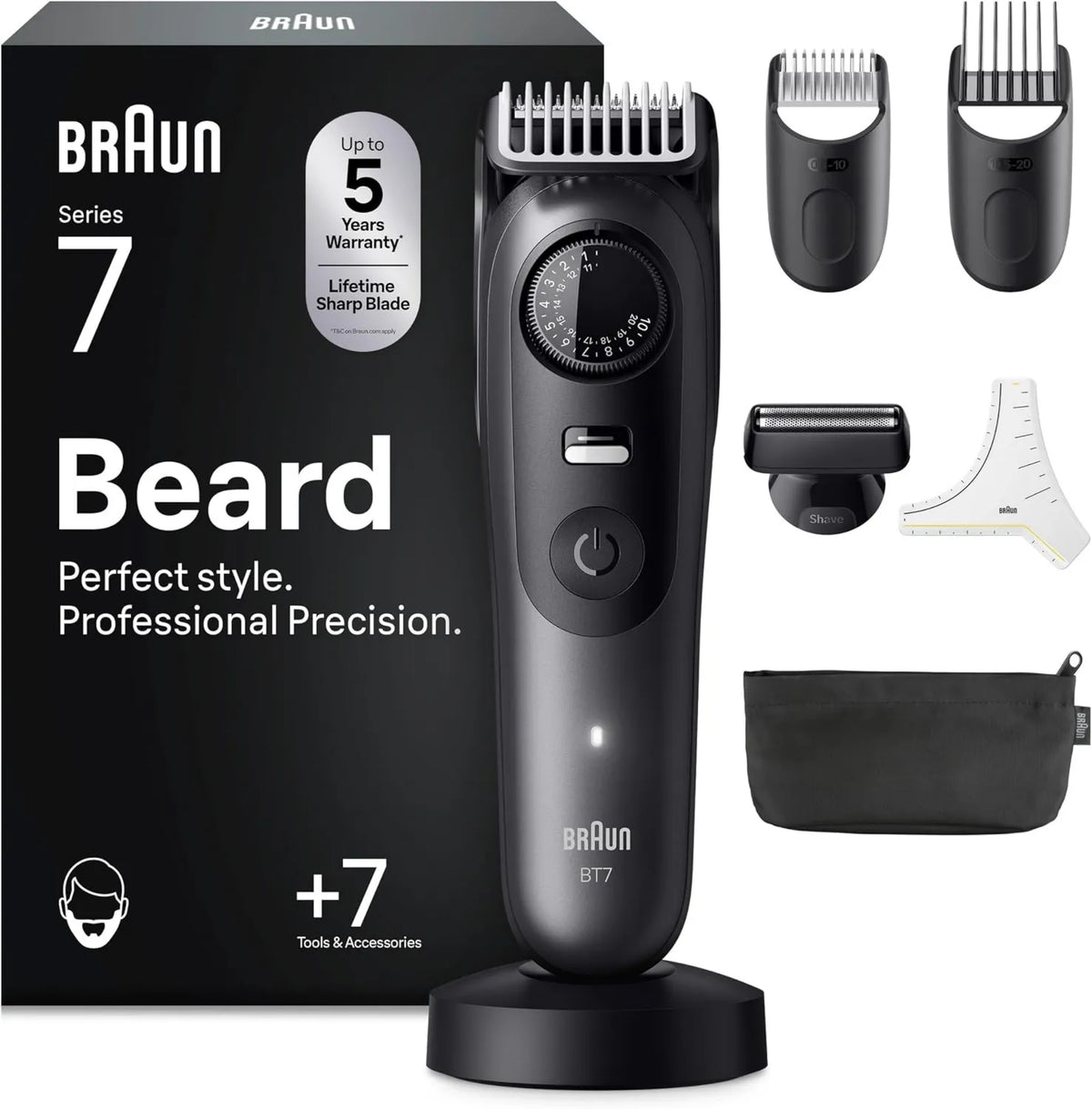 Braun, Series 7 BT7525 Mower Mężczyzna Barbe, Grey