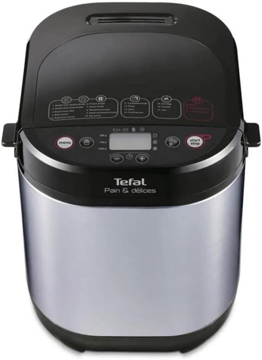 Tefal wypiekacz do chleba, 20 Programów, 500 g, Maszyna do Chleba, Czarny/Srebrny