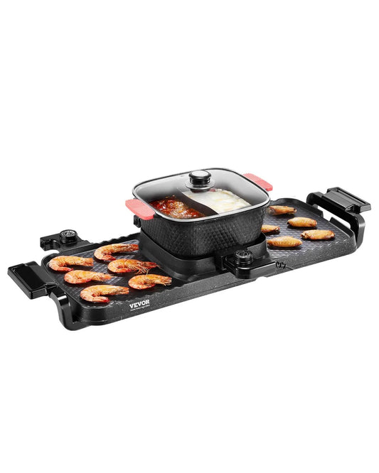 VEVOR, 2-in-1 Fondue, Grill, 2300 W, wyjmowany, 2 strefy temperaturowe 2-en-1