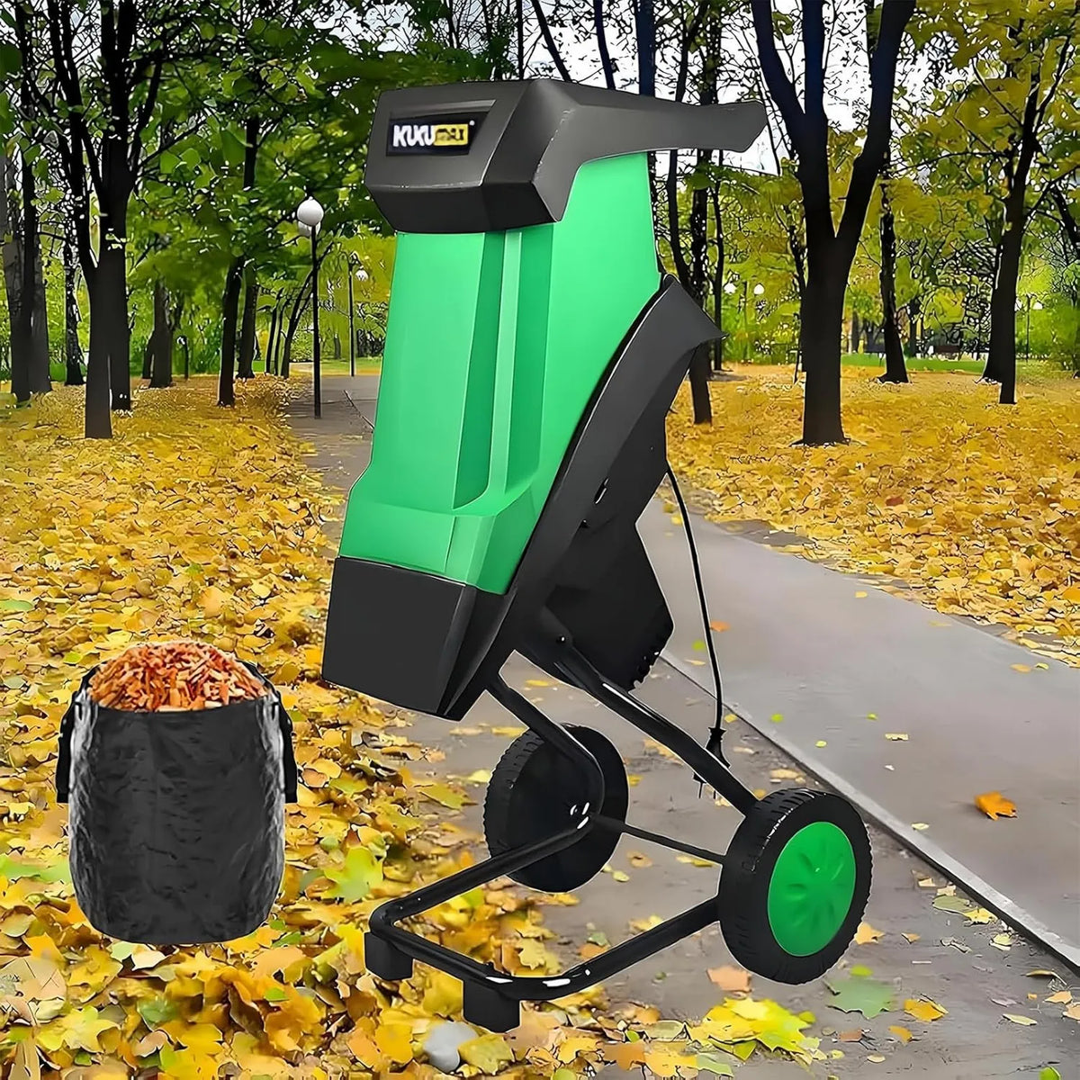 SAIYERUS, Przenośne, 2400 W, 220 V, wyjmowane, do kompostowania i przetwarzania odpadów ogrodowych