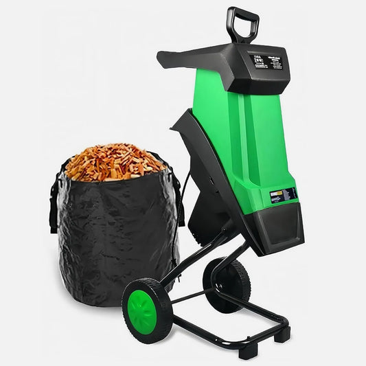 SAIYERUS, Maks. 40 mm Perkusyjny Grinder elektryczny, Średnica, Potężny Grinder ogrodowy 2400 W, Szlifierka do arkuszy Filar z 50 l Pick- up Bag Max.40 mm