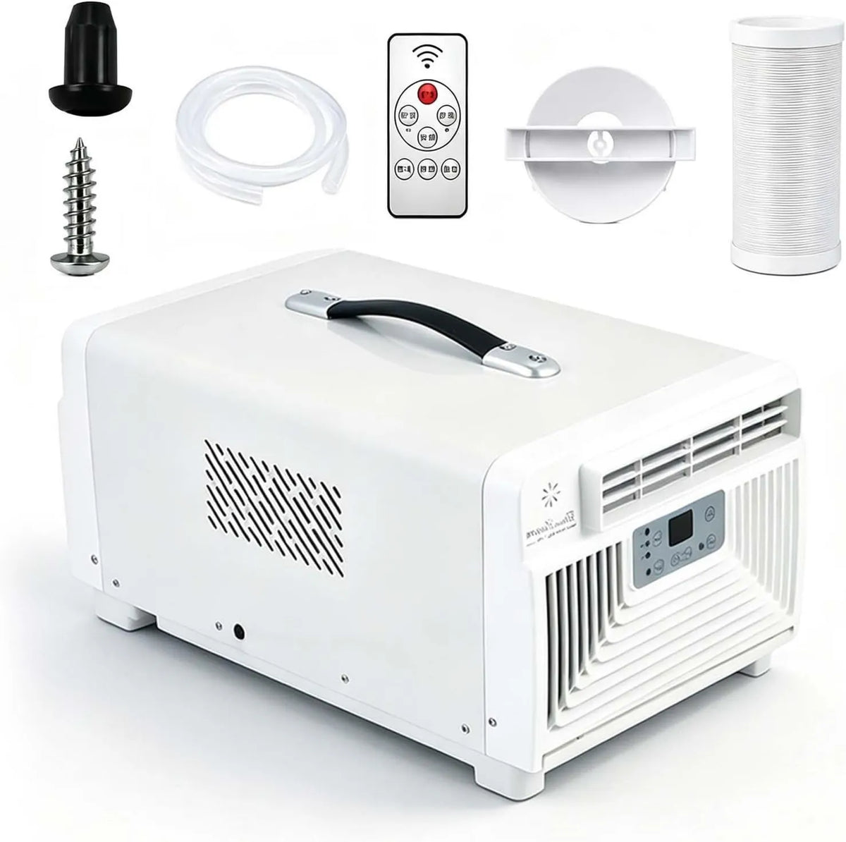 QFGain klimatyzator przenośny, Klimatyzator C 110 V, 16 do 32°C, 110 V, przenośny klimatyzator z TV, licznik czasu, kemping, 2 strefy temperatury, 12 H minutnik