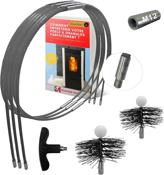 SHAFFER PRO, Gotowanie przybory M12, jeż ramoning 80 mm 100 mm EASYFLEX, 15 elastyczne pręty ramoning Adapter
