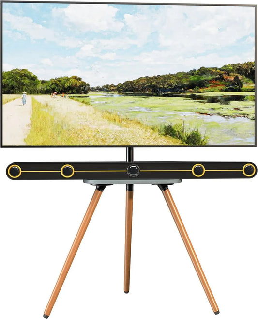 PUTORSEN, Szafka TV, 65 cali, 400x400 mm, czarny, Max Load 35 KG, Uniwersalna obudowa TV z statywem Uniwersalna obudowa TV z statywem