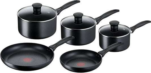 Tefal, G155S544 Gotowanie naczynia, powłoka nienakładająca się, Bateria indukcyjna Kuchnia 5 sztuk