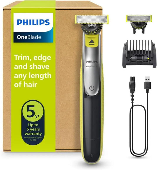 PHILIPS, QP2734 / 30 1 regulowany kopyt 5 w 1, model, hybrydowy OneBlade 360 Twarz: brzytwa / bębn z elektryczną brodą, z innowacyjnym 360 ostrzy, 2 QP2734/30