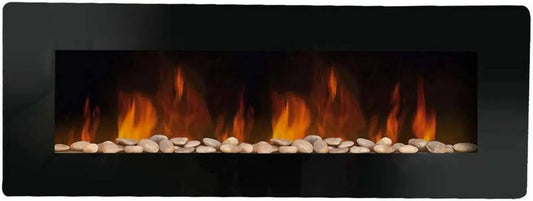 Dmora kominek elektryczny, Naczynie kuchenne h50, czarny, 11x127 cm, naczynia kuchenne, elektryczny kominek Dtamburin