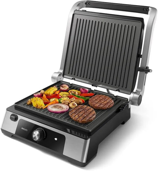 PHILIPS grill elektryczny, HD6301 / 90 Grill, stół, 2200 W, płyta IPS, wyjmowalny HD6301/90