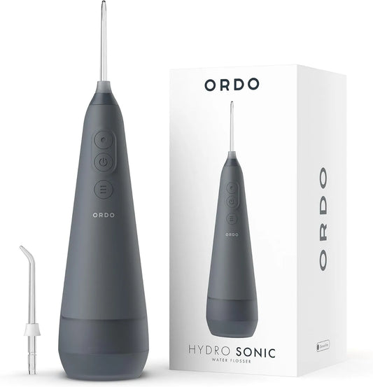 ORDO, Bezprzewodowy, Hydro Sonic Jet Dentaire, 3 ustawienia ciśnienia, Charcoal Grey