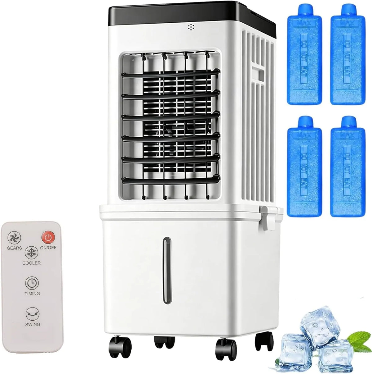 Générique, 3-in-1, 15 l klimatyzator, oscylacja, tłumik, 3 tryb, mobilny klimatyzator bez ewakuacji 15 l, Mutator wentylatora i nawilżacz 3 w 1