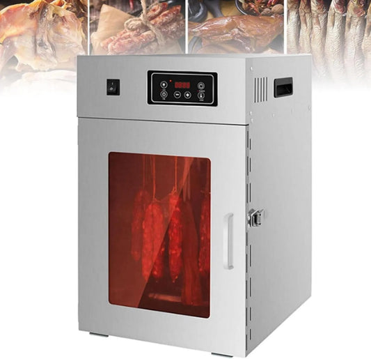 Szafa, 800 W, 110 V, Suszarka do mięsa Biltong ze stali nierdzewnej, obrotowa suszarka do mięsa 360°, szafka do suszenia żywności