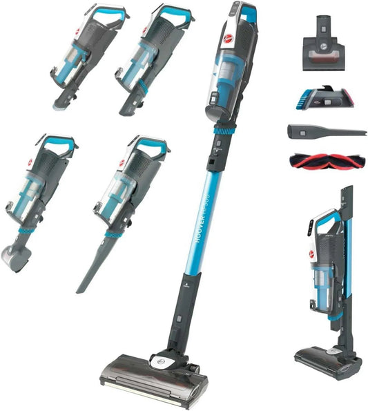 Hoover odkurzacz pionowy, HF522STP Odkurzacz, niebieski, Electrobross LED anty- Breakout, Duża autonomia