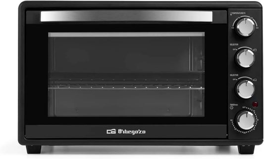 Orbegozo mini piekarnik, Piec elektryczny, 45 l, 2000 W, licznik czasowy, termostat, HCI 5045, wskaźnik światła, Amazon Exclusive