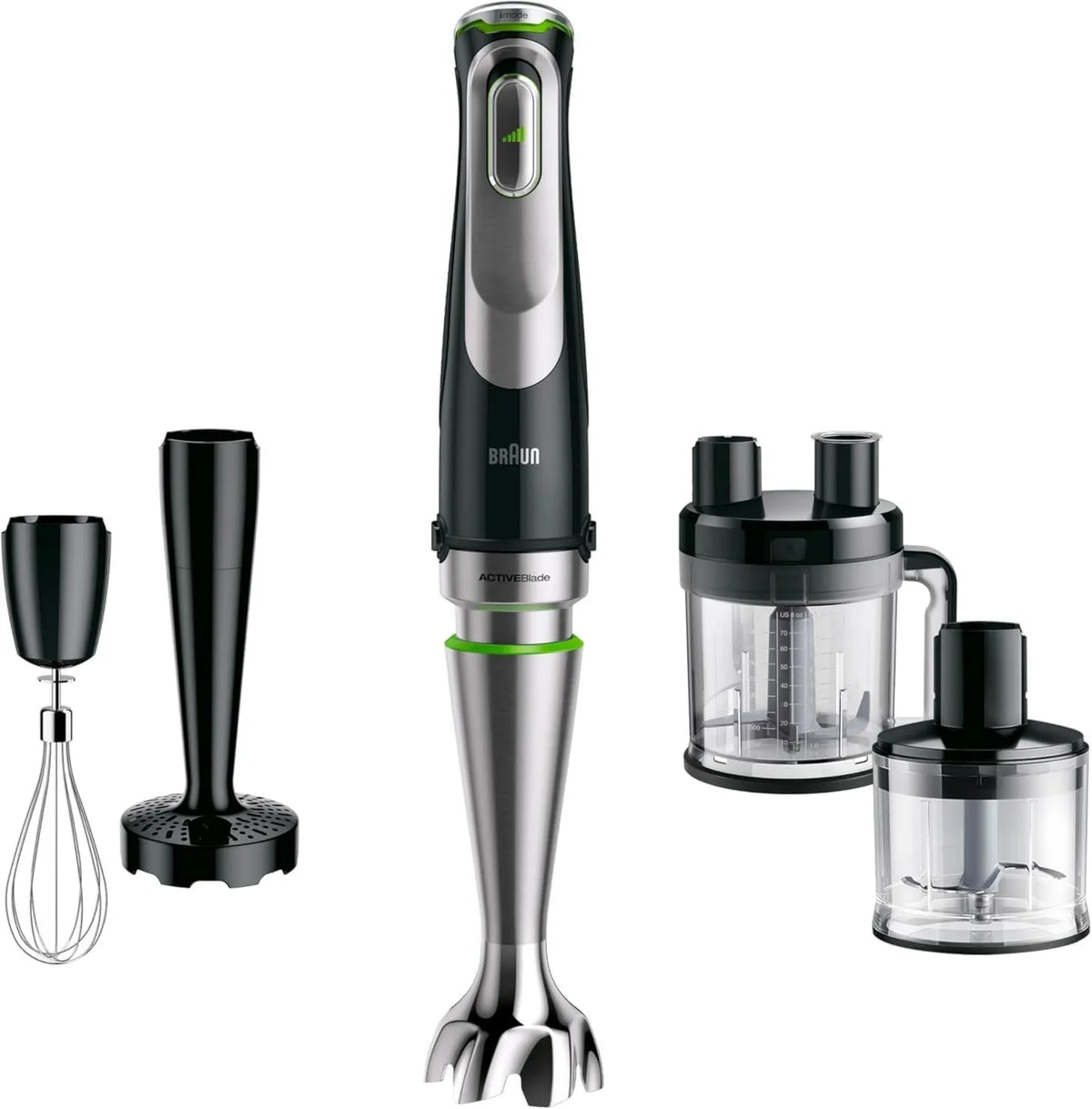 Braun blender ręczny, MQ9187XLI Blender, 1, 2 l, 1200 W, czarny, 600 ml szkło dozujące, MultiQuick 9 600 mL