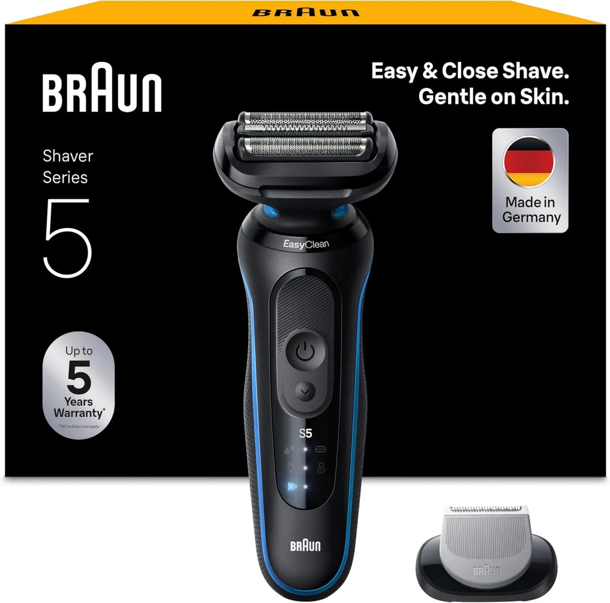 Braun, Series 5 52- B1600S Golenie, niebieski, Mężczyzna Elektryczne Golenie 52-B1600S