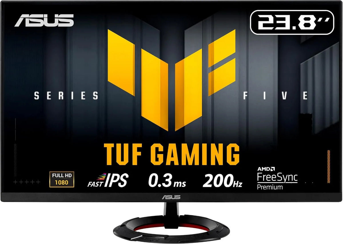 ASUS monitor komputerowy, VG249Q5R Monitor, 24 cale, 3 ms, 200 Hz, konfiguracja gier, płyta IPS, ekran PC, 100% SRGB, Szybkie IPS, ELMB Sync, głośnik stereo