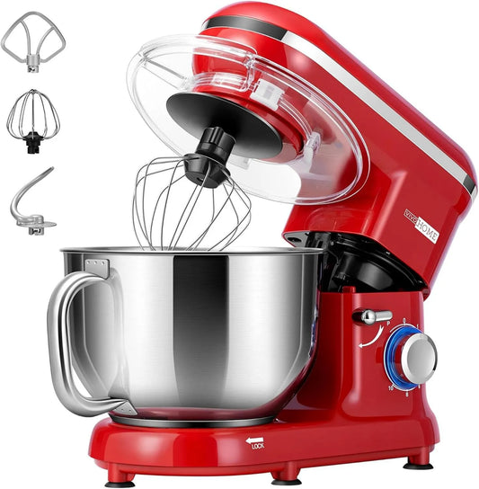 VIVOHOME mikser planetarny, Robot, 5, 7 l, 1500 W, stal nierdzewna, 10 prędkości, do ciast z makaronem