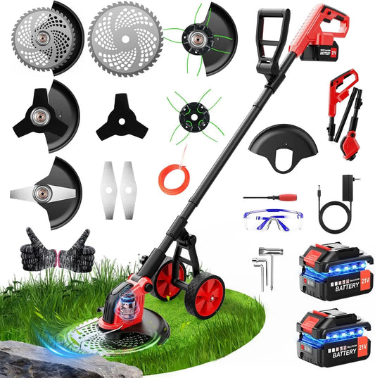 denqir, 3.0Ah 4- in-1 Bateria, 12 cali, 21 V, bezprzewodowy, do ogrodu 4-en-1