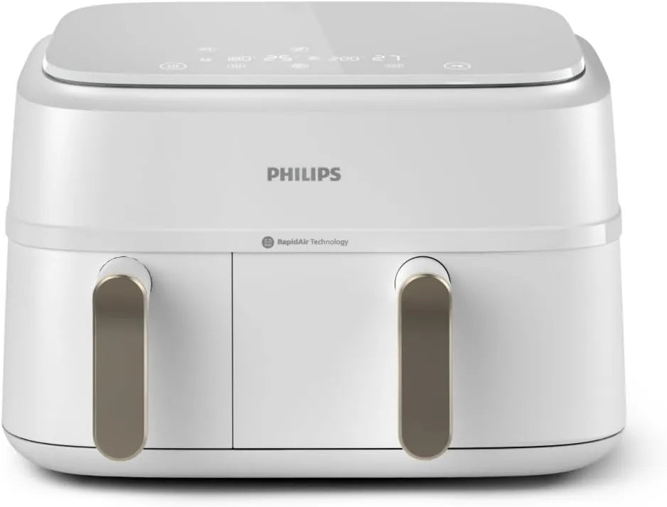 PHILIPS frytkownica beztłuszczowa, NA353 / 10 suszarka na gorące powietrze, 9 l, aplikacja, płyta IPS, biały, do 90% mniej tłuszczu, HomeID aplikacji NA353/10