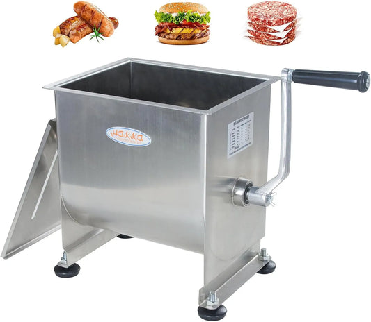 HAKKA FOOD PROCESSING maszynka do mięsa, Mikser, Mieszacz Hakka Profesjonalny Mieszanka Mięsny o pojemności 10 l, 7 kg Max, Mieszacz elektryczny