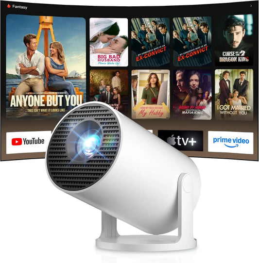 Salange projektor, Inteligentny telewizor, TV, 4K UHD, WiFi, laptop, Bluetooth, Android OS, 2026 Mini 4K obsługiwany Android 14, z WiFi 6 i